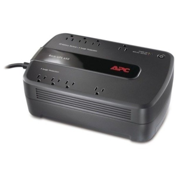 Apc UPS System, 650VA, 8 Outlets, Out: 120V AC , In:120V BE650G1-LM